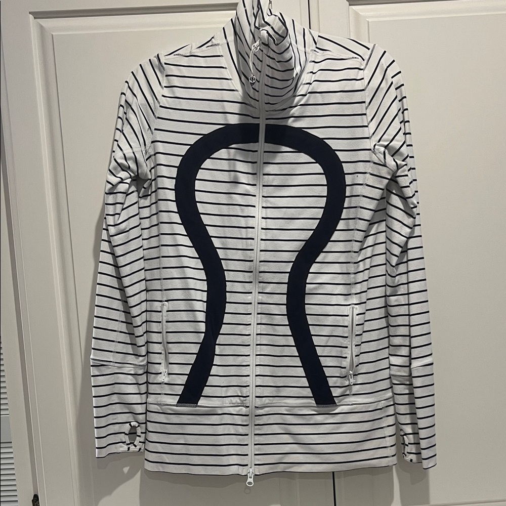lululemon athletica Navy and White Striped Jacket